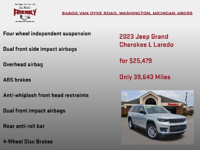 Used 2023 Jeep Grand Cherokee L Laredo w/ Luxury Tech Group I AWD/4WD image 20