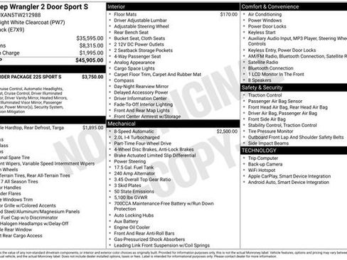 New 2026 Jeep Wrangler Sport AWD/4WD image 34