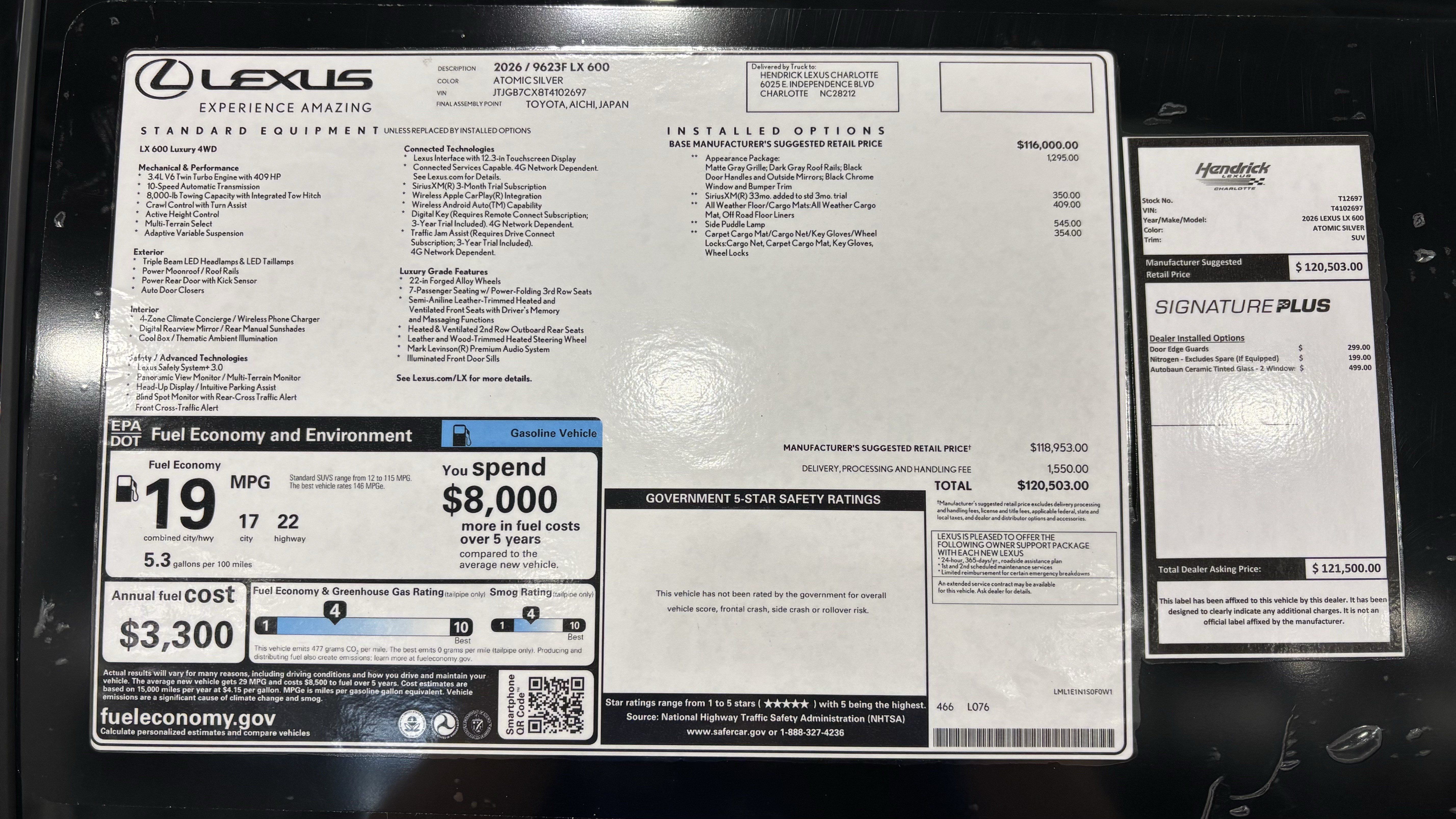 New 2026 Lexus LX 600 4WD w/ Appearance Package image 45