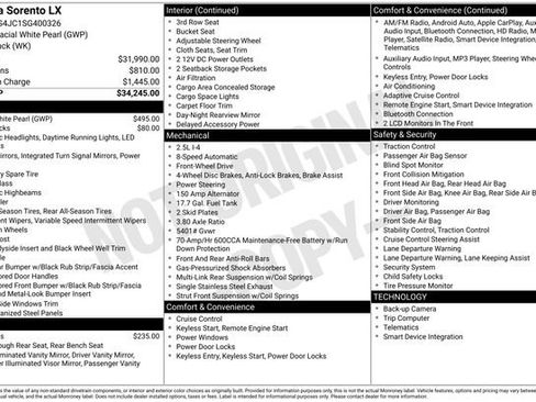 Certified 2025 Kia Sorento LX FWD image 39