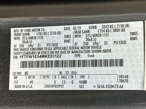 Used 2021 Ford F150 Lariat w/ Equipment Group 502A High image 31