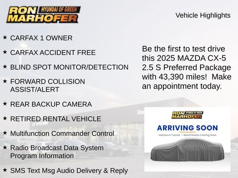 Used 2025 MAZDA CX-5 AWD 2.5 S w/ Preferred Package image 2