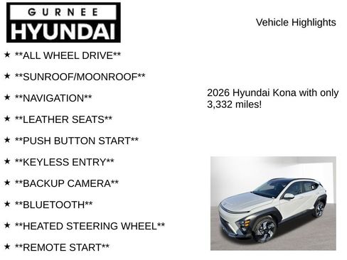 Certified 2026 Hyundai Kona Limited AWD/4WD image 7