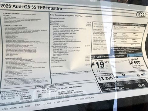 New 2026 Audi Q8 Premium Plus image 15