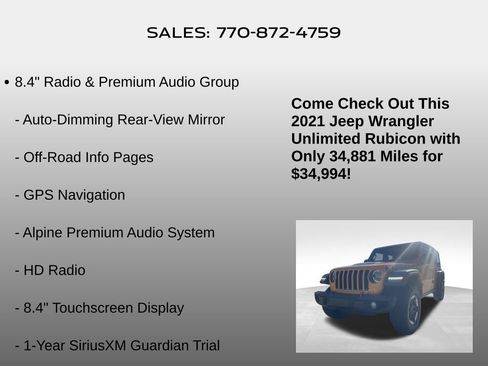 Used 2021 Jeep Wrangler Unlimited Rubicon image 15
