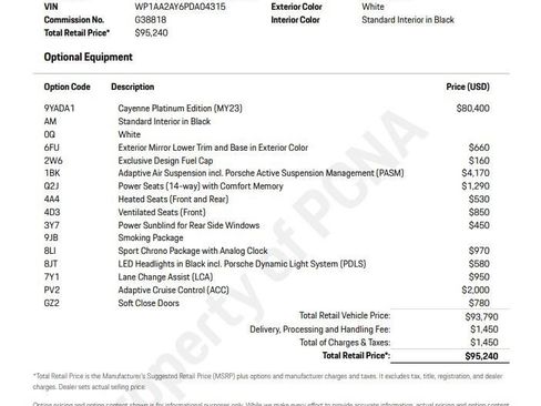 Certified 2023 Porsche Cayenne Platinum Edition image 6