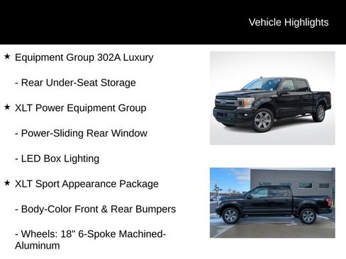 Used 2018 Ford F150 XLT w/ Equipment Group 302A Luxury image 16