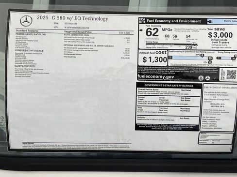New 2025 Mercedes-Benz G 580 w/ EQ Technology image 29