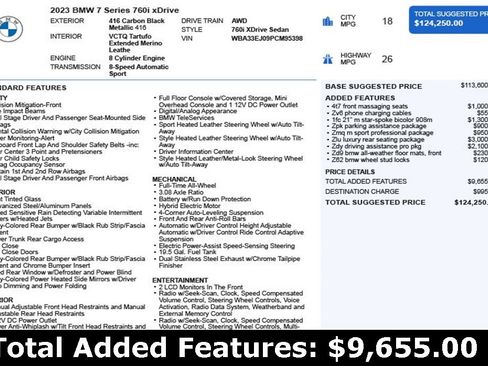 Used 2023 BMW 760i xDrive w/ Luxury Rear Seating Package image 3