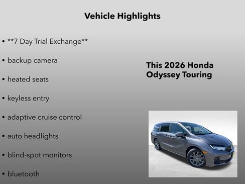 New 2026 Honda Odyssey Touring image 5