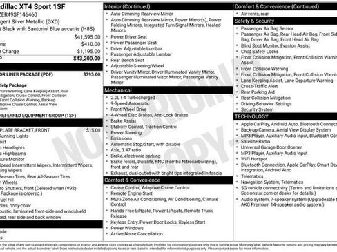 Used 2025 Cadillac XT4 Sport w/ LPO, Floor Liner Package FWD image 34