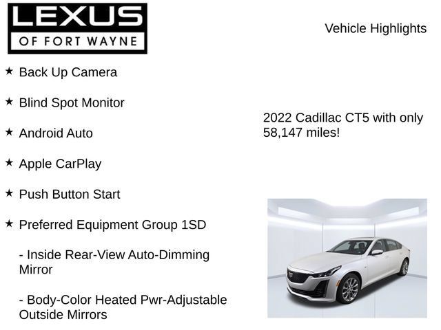 Used 2022 Cadillac CT5 Premium Luxury w/ Technology Package AWD/4WD image 8