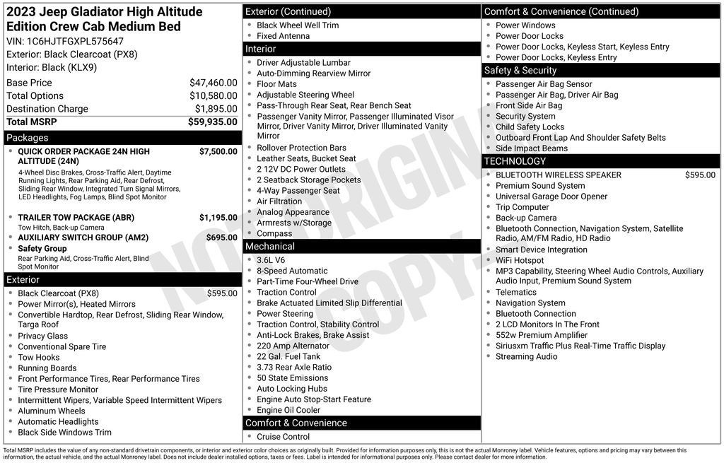 Used 2023 Jeep Gladiator Overland AWD/4WD image 6