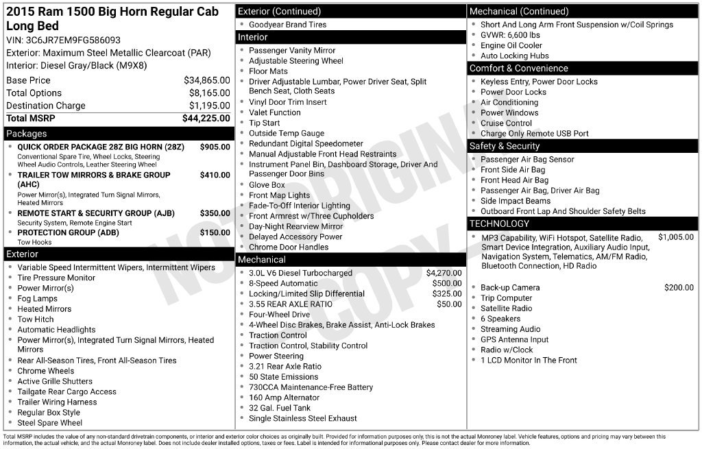 Used 2015 RAM 1500 Big Horn AWD/4WD image 18