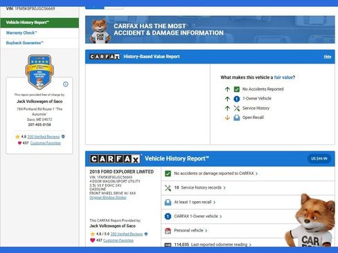 Used 2018 Ford Explorer Limited w/ Ford Safe & Smart Package image 11