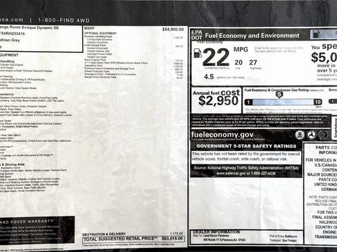 Used 2024 Land Rover Range Rover Evoque Dynamic SE image 2