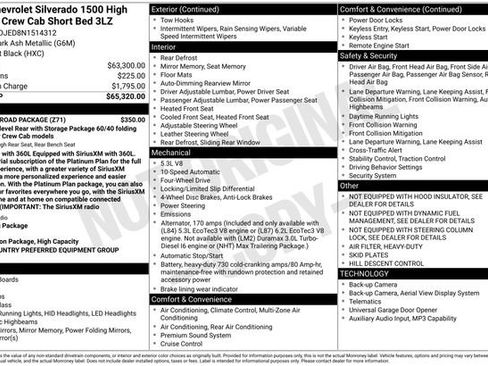 Used 2022 Chevrolet Silverado 1500 High Country w/ Z71 Off-Road Package AWD/4WD image 25