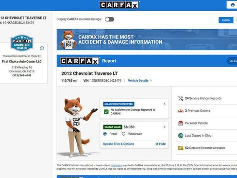 Used 2012 Chevrolet Traverse LT w/ All-Star Edition FWD image 2