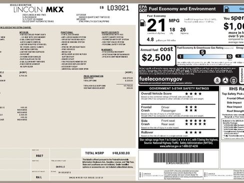 Used 2014 Lincoln MKX FWD w/ Equipment Group 102A image 2