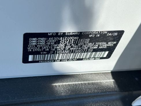 New 2026 Subaru WRX Limited AWD/4WD image 31