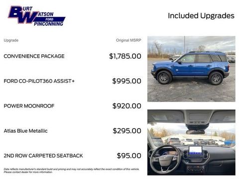 New 2024 Ford Bronco Sport Big Bend w/ Convenience Package AWD/4WD image 3