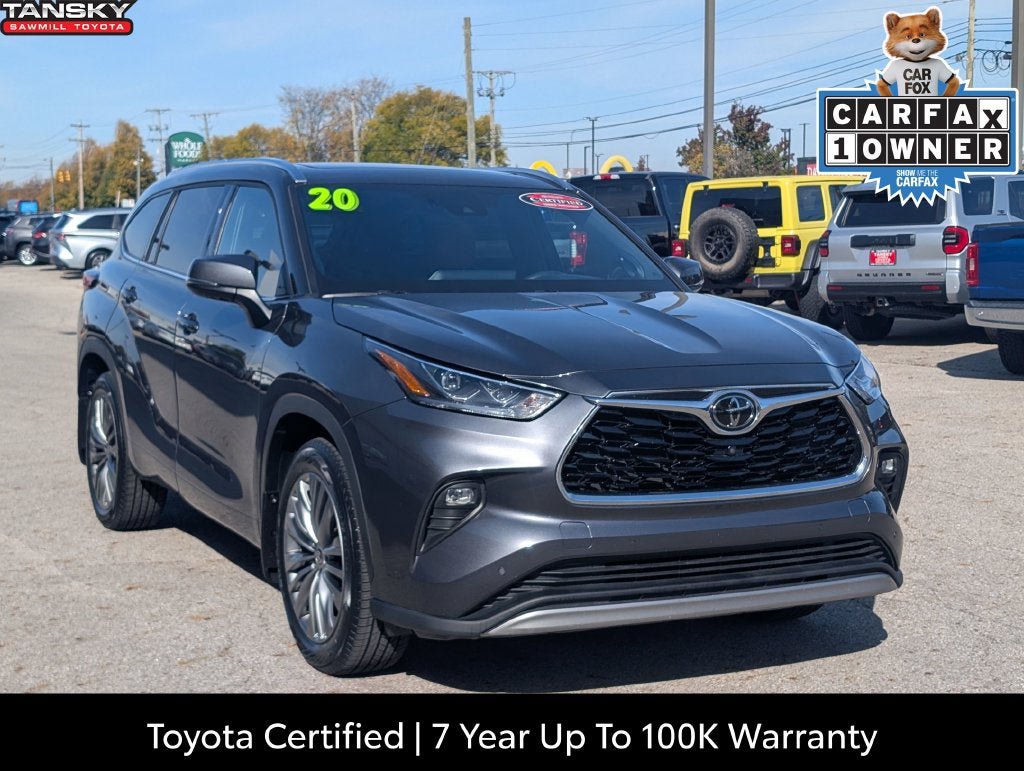 Certified 2020 Toyota Highlander Platinum AWD/4WD 360° Tour