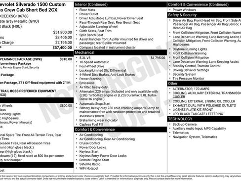 Used 2025 Chevrolet Silverado 1500 Custom Trail Boss w/ Dark Appearance Package AWD/4WD image 43