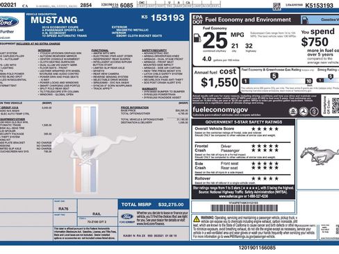 Certified 2019 Ford Mustang Coupe w/ Equipment Group 101A image 32