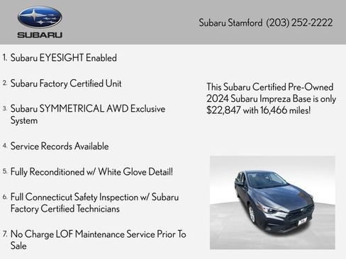 Used 2024 Subaru Impreza 2.0i AWD/4WD image 2