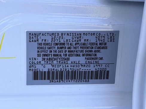 New 2026 Nissan Sentra SV w/ SV Convenience Package FWD image 25