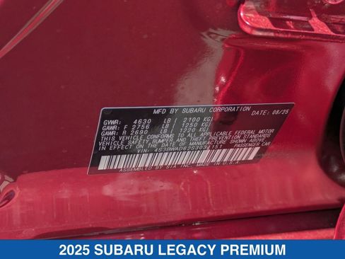 Certified 2025 Subaru Legacy Premium image 28