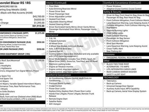 Used 2024 Chevrolet Blazer RS w/ Driver Confidence II Package image 6