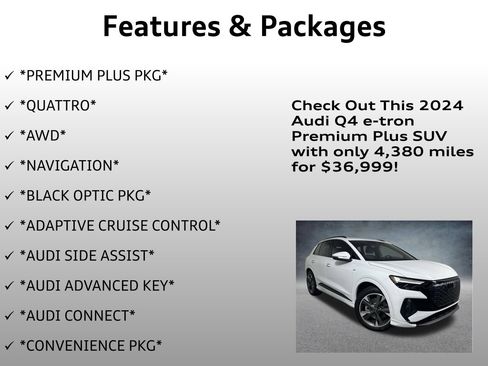 Used 2024 Audi Q4 e-tron Premium Plus w/ Premium Plus image 4