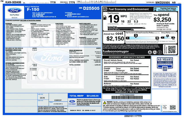 Certified 2021 Ford F150 XLT w/ Equipment Group 302A High AWD/4WD image 29