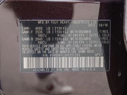 Used 2017 Subaru Outback 2.5i Touring w/ Popular Package #5A image 33