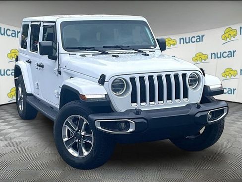 Used 2021 Jeep Wrangler Unlimited Sahara w/ Uconnect 4C Nav & Sound Group AWD/4WD image 1