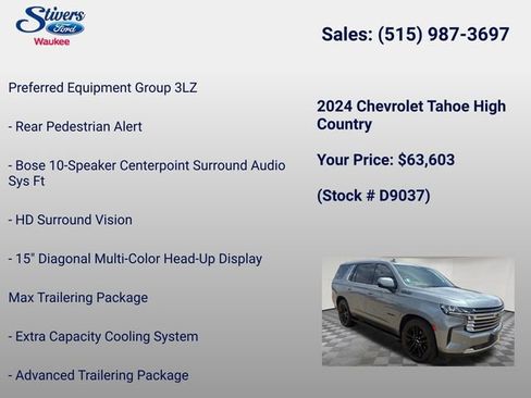 Used 2024 Chevrolet Tahoe High Country AWD/4WD image 18