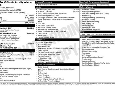 Used 2021 BMW X3 sDrive30i w/ M Sport Package RWD image 11