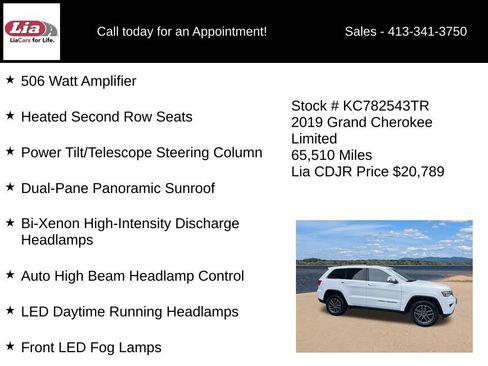 Certified 2019 Jeep Grand Cherokee Limited w/ Luxury Group II AWD/4WD image 16