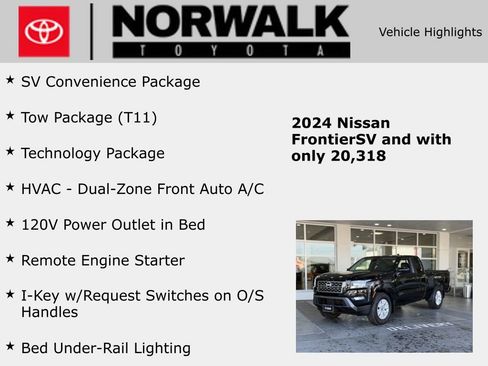 Used 2024 Nissan Frontier SV w/ SV Convenience Package image 10