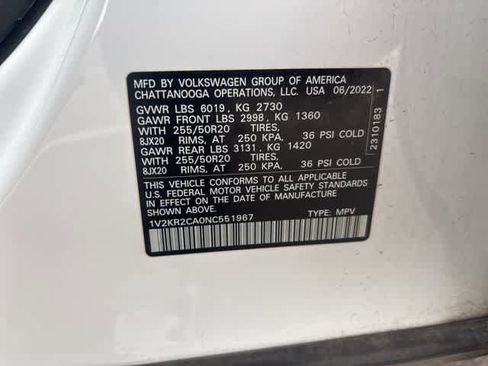 Used 2022 Volkswagen Atlas SE image 22