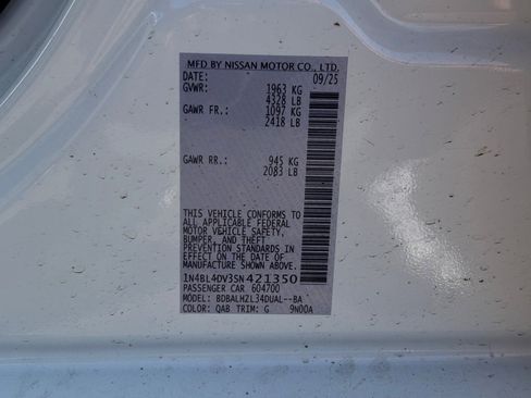 New 2025 Nissan Altima 2.5 SV w/ SV Special Edition Package image 25