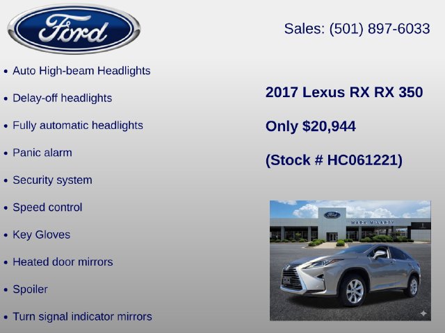 Used 2017 Lexus RX 350 FWD w/ Accessory Package image 30