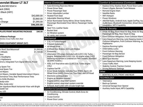 Certified 2024 Chevrolet Blazer LT AWD/4WD image 33