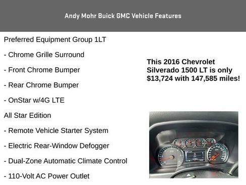 Used 2016 Chevrolet Silverado 1500 LT w/ All Star Edition AWD/4WD image 16