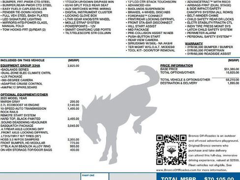 Certified 2025 Ford Bronco Badlands AWD/4WD image 2