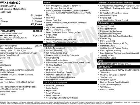 New 2026 BMW X3 xDrive30i w/ M Sport Package AWD/4WD image 11