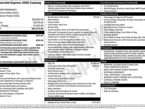 New 2024 Chevrolet Express 3500 w/ Power Convenience Package image 31