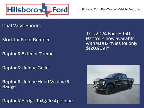 Used 2024 Ford F150 Raptor w/ Equipment Group 803A Raptor R image 14