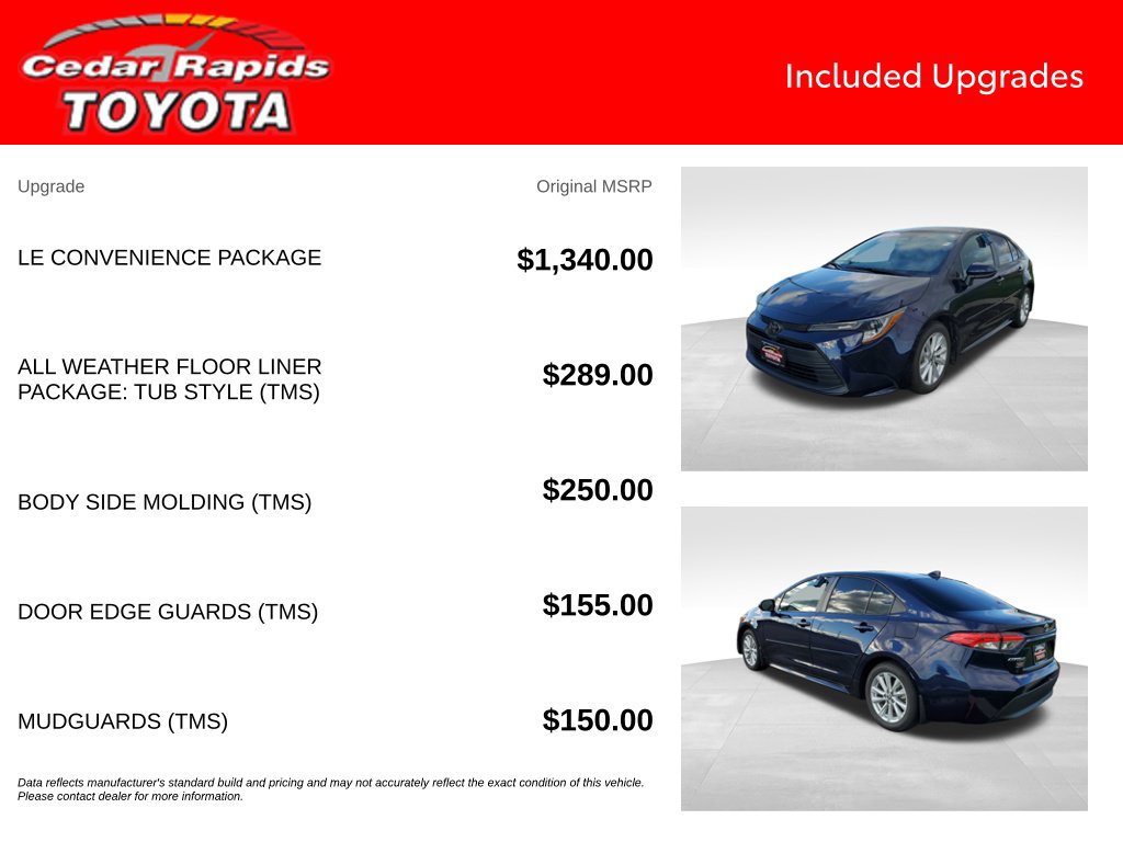 Certified 2024 Toyota Corolla LE w/ LE Convenience Package FWD image 7